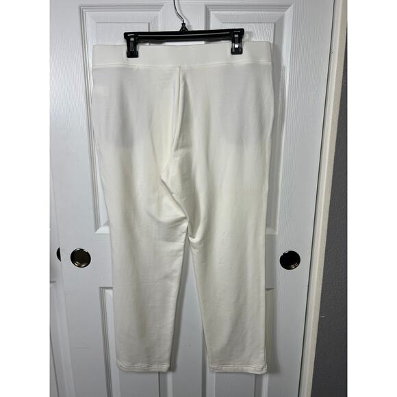 NEW Pure J.Jill Women's Cream Pants Large Petite Slim Leg Pull On Stretch - Picture 2 of 8